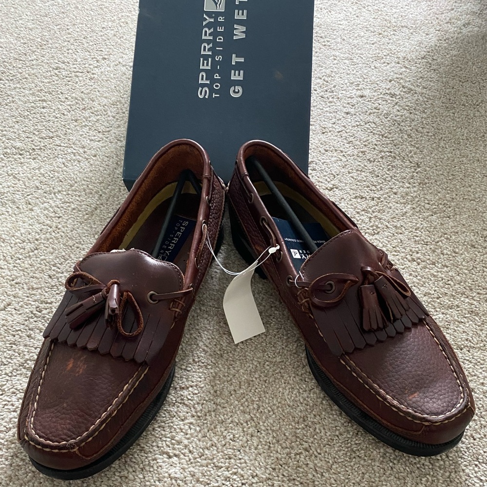 Brand New Sperry Men's Brown Lakewood Kiltie Boat Shoes